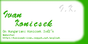 ivan konicsek business card